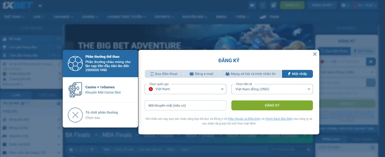 Điện thoại. Chọn số điện thoại và loại tiền tệ để sử dụng trên trang web